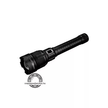   LED lámpa, 60 W COB LED; 8000 Lm, ALU ház, zoom, USB újratölthető Li-ion akkus, 5000 mAh, Power Bank funkció