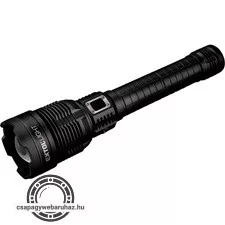 LED lámpa, 60 W COB LED; 8000 Lm, ALU ház, zoom, USB újratölthető Li-ion akkus, 5000 mAh, Power Bank funkció