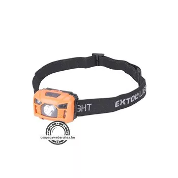   LED fejlámpa, 3 W, CREE XPL, 100 Lumen; IR szenzor, tölthető akkuval, 3 funkció, fehér+piros fény