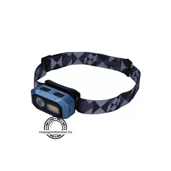   LED fejlámpa, Osram+COB, 480 Lumen; IR szenzor, tölthető akkuval, 4 funkció, cseppálló: IPX4