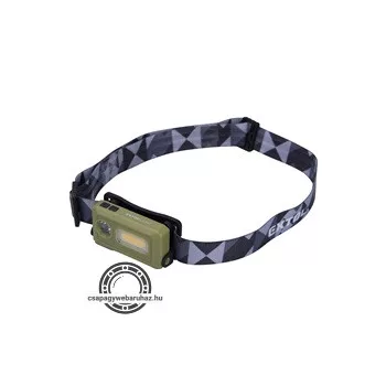   LED fejlámpa, SMD+COB, 140 Lumen; tölthető akkuval, 8 funkció, cseppálló IPX4