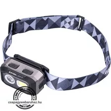 LED fejlámpa, Osram+COB, 500 Lumen; IR szenzor, tölthető akkuval+AAA elemmel is, 4 funkció, cseppálló: IPX4