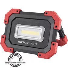 hordozható LED lámpa (reflektor), 10W; 1000 Lm, IP54, Li-ion akkus, 4400 mAh, USB tölthető, Power Bank funkcióva 0,36 kg