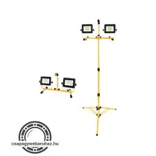 hordozható LED lámpa, 2×30 W, reflektor; 2×2700 Lm, teleszkópos állvánnyal, 230V/50Hz