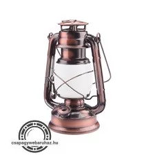 LED viharlámpa ("petróleum" lámpa), dekorációs, fehér+láng hatású sárga fényű, elem nélkül