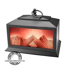 LED lámpa, dekorációs, láng hatású, sárga fényű, elem nélkül