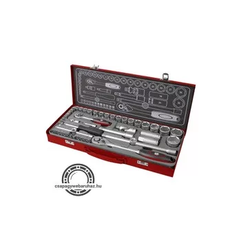   dugókulcs klt. 1/2", 1/4", 50db, 61CrV5; mattkróm FORTUM