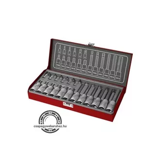   Bitdugófej készlet imbusz, 1/2", 1/4", 18db, 61CrV5; FORTUM 4700008