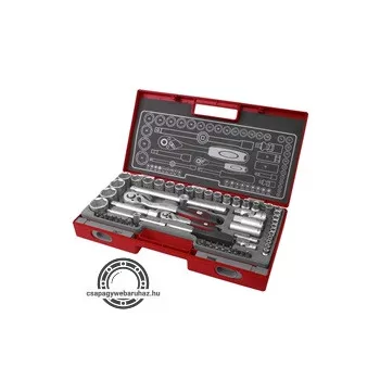   dugókulcs klt. 1/2", 1/4", 60db, 61CrV5; mattkróm FORTUM