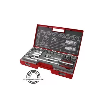 dugókulcs klt. 1/2", 27db, 61CrV5 mattkróm; FORTUM