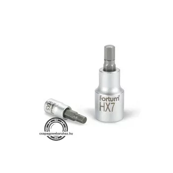   bitdugófej, imbusz, 1/2", 61CrV5/S2, mattkróm; 12mm (HX12), 55mm FORTUM