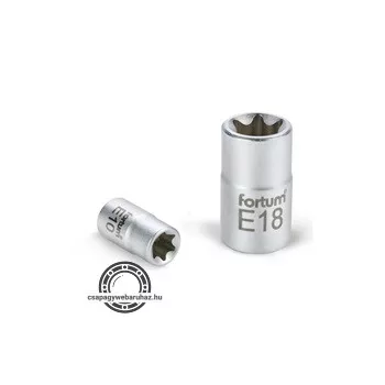   dugófej, torx, 1/2", 61CrV5 mattkróm, 38mm hosszú; E14 FORTUM