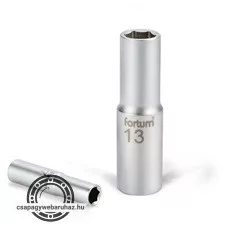 dugófej, hosszított, 1/4" 12mm, 61CrV5, mattkróm, 50mm hosszú