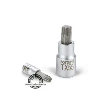 bitdugófej, torx, 1/4", 61CrV5/S2, mattkróm; TX27