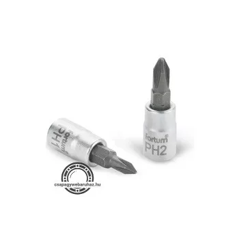   bitdugófej PH bittel, 61CrV5/S2, mattkróm; PH2,  1/4" FORTUM