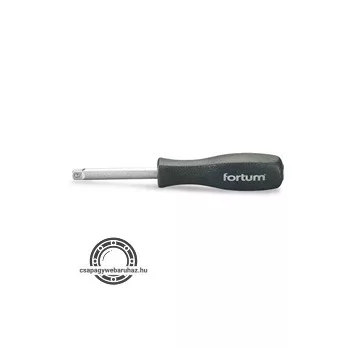   csavarhúzó markolat dugófejekhez, 1/4", 150 mm; racsnis karral hajtható FORTUM