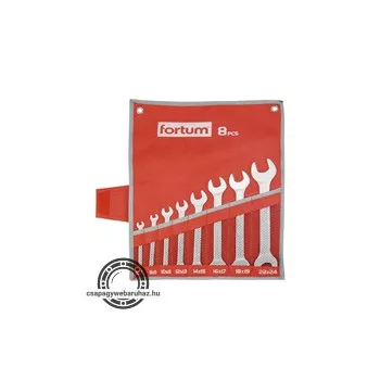  villáskulcs klt. 8db 6-24mm, 61CrV5, mattkróm; 6×7, 8×9, 10×11, 12×13, 14×15, 16×17, 18×19, 22×24mm, vászon tok FORTUM
