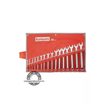   csillag-villás kulcs klt. 16db, 6-24mm 61CrV5, mattkróm, vászon tok