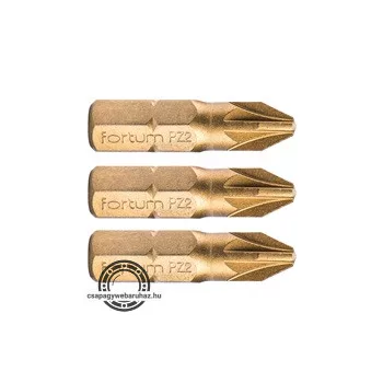   behajtóhegy PZ, 3 db, S2 acél, Titanium bevonat; PZ 2×25mm, bliszteren