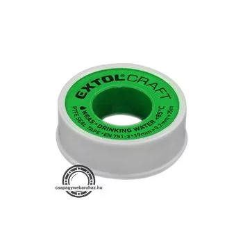   tömítő szalag, teflon (PTFE) 0,2mm×19mm × 15m, EN 751-3, WRAS, ivóvízhez