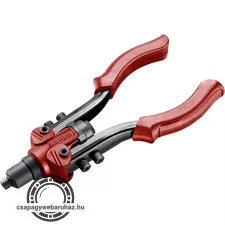 popszegecshúzó fogó, kétkaros,ALU,réz,acél, INOX szegecsekhez;2,4-3,2-4,0-4,8-6,4mm, 260mm, CrVMo fej