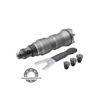   Adapter készlet fúrógéphez, popszegecsekhez, 2,4-3,2-4,0-4,8 mm-es szegecsekhez; 1/4" hatszög befogás, FORTUM 4770651