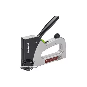   tűzőgép, fémházas, profi, 2 funkciós, tűzőgépkapocs, 6-16×10,6mm, szeg fejjel: 14-16×2×1,2mm FORTUM