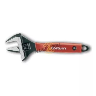   Állítható villáskulcs BW sorozat, 22,5 fok,61CrV5; gumírozott markolat, 212mm, / 8", foszfátozott, 0-38mm tartomány FORTUM 4775008
