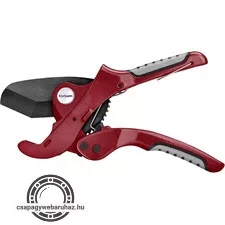 műanyagcső vágóolló, max.: 42mm, (PVC, PPR, PP, PE, PEX, PB, PVDF csövekhez), ALU test, teflon bevonatú, háromszög penge