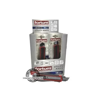   tapétavágó kés, gumirozott  ABS+acél házas; 18 mm, pótpenge: 4780003