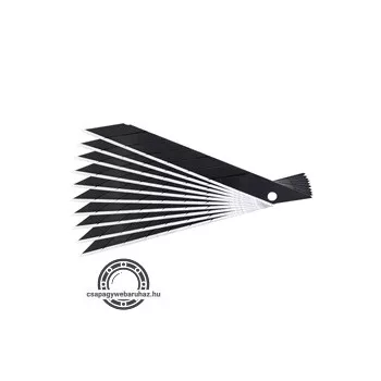   pótpenge 10 db, fekete, tripla vágóéllel; 9×100×0,7mm, SK2 acél, HRC > 67, lézeres élezés