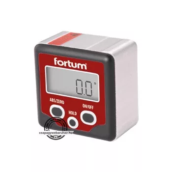   digitális szögmérő, mérési tartomány: ±180° (0°-360°), pontoság: ±0,1°, felbontás: 0,1° FORTUM