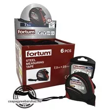 mérőszalag, 1 stop, ABS ház, gumírozott; 7,5×25mm nylon bevonatú szalag, mágneses vég