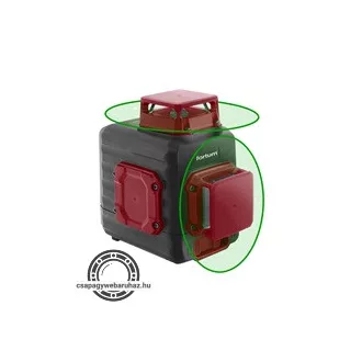   Automatikus lézeres vízszintező, ZÖLD, 2D (2×360°) pontosság: 0,3mm/1m, 1/4" és 5/8" menet FORTUM 4780214
