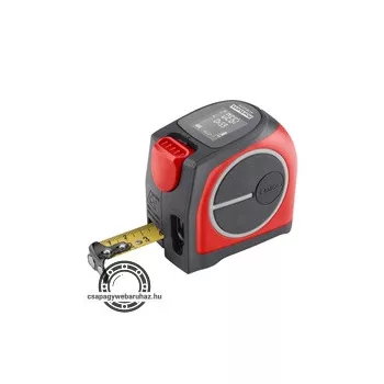   lézeres távolságmérő mérőszalaggal, 40 m / 5 m×19 mm, lézer pontoság: 2 mm, FORTUM