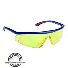 Szemüveg BARDEN sárga AF, AS, UV, állítható szárú, páramentes, karcálló, PC látómezővel