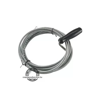 lefolyócső tisztító; 3m, 5mm átmérő