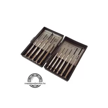 órás csavarhúzó klt.; 11db, lapos+PH