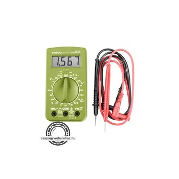   digitális multiméter; Amper/Volt/Ohm mérő, hangjelző funkcióval, CE, 1 db 9V elem