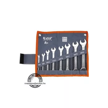 villáskulcs klt., CrV., vászon tartóban; 8db, 6-22mm