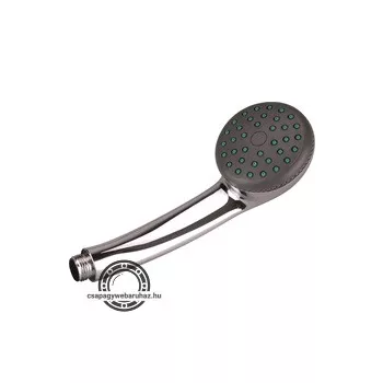 zuhanyfej, szimpla, íves, 1 funkciós, fényes