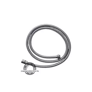 zuhanytömlő, rozsdamentes acél; 1,8m, kétszeresen zárt