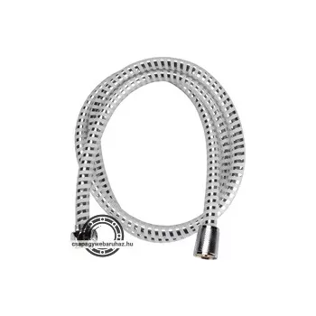 zuhanytömlő, ezüst/szürke, PVC; 1,5m
