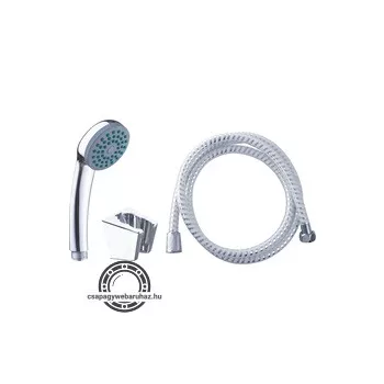  zuhany készlet; 1 funkciós fej, tömlő 150 cm, fali zuhanytartó
