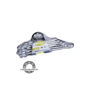   csillag-villás kulcs klt., W.S.; 6db, 8-17mm, műanyag tartóban