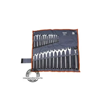   csillag-villás kulcs klt., CrV., vászon tartóban ; 25db, 6-32mm