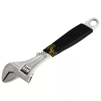   állítható villáskulcs 200×25mm, 8", mm-es beosztás, gumírozott nyél