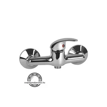   zuhany csaptelep 35mm, 150mm-es, falra szerelhető, egykaros, fényes, kerámia betéttel, tömlő és fej nélkül