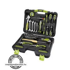 szerszámkészlet, 59db, 1/4" CV.; 10 dugófej(4-13mm), racsnis kar+fogók,csavarhúzók, imbuszkulcs,BIT-ek
