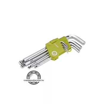   imbuszkulcs klt., Cr40. gömbfej ;TÜV/GS, 9db, 1,5-10mm, bliszteren